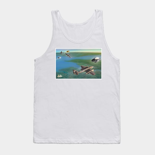 'Intercept and Identify: Aerial UFO Encounters, 1953-1954' Book Cover (33oz, 2023) Tank Top by 33oz Creative